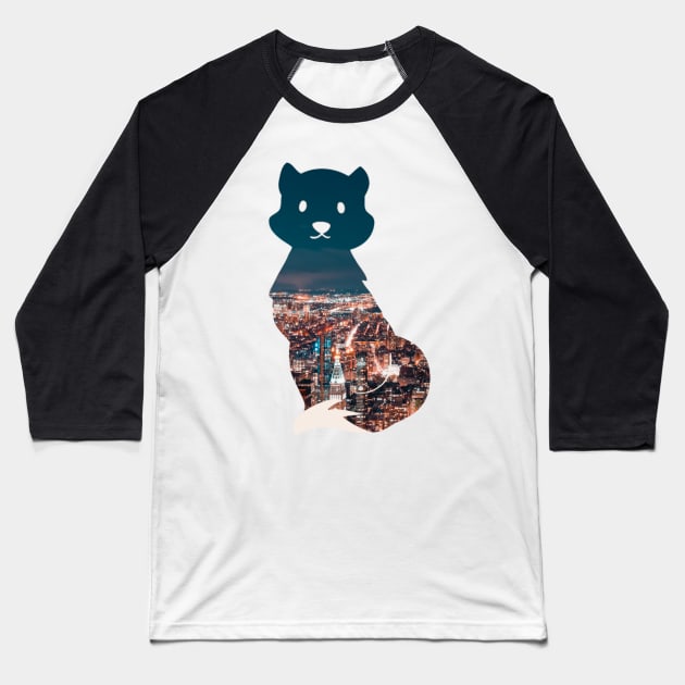 City fox pattern - wanderlust Baseball T-Shirt by LukjanovArt